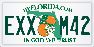 FL license plate EXXM42