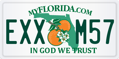 FL license plate EXXM57