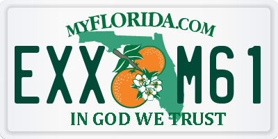 FL license plate EXXM61