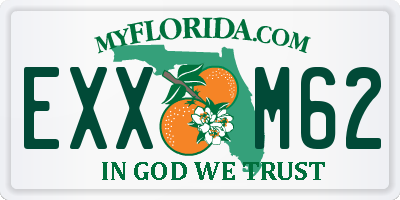 FL license plate EXXM62
