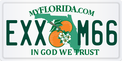 FL license plate EXXM66
