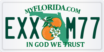 FL license plate EXXM77