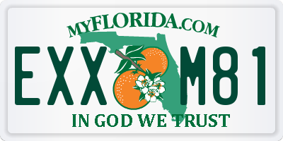 FL license plate EXXM81