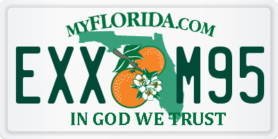 FL license plate EXXM95