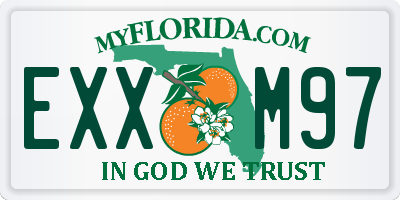 FL license plate EXXM97