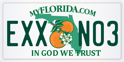 FL license plate EXXN03