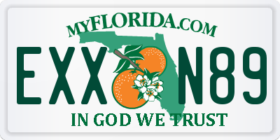 FL license plate EXXN89