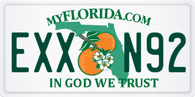 FL license plate EXXN92