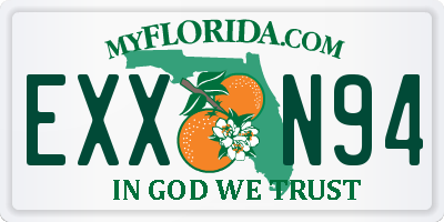 FL license plate EXXN94
