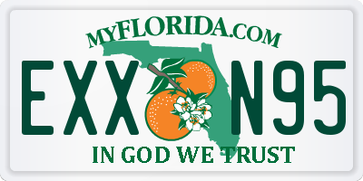 FL license plate EXXN95
