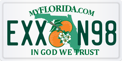 FL license plate EXXN98
