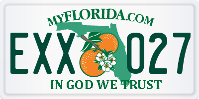 FL license plate EXXO27