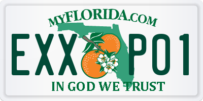FL license plate EXXP01