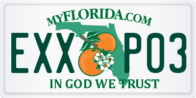 FL license plate EXXP03