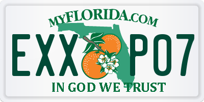 FL license plate EXXP07