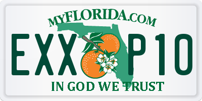 FL license plate EXXP10