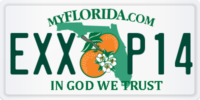 FL license plate EXXP14