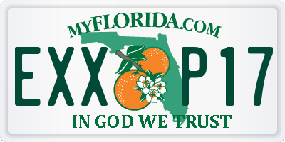 FL license plate EXXP17