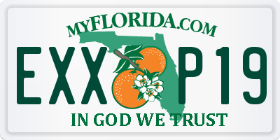 FL license plate EXXP19