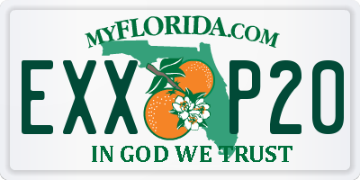 FL license plate EXXP20
