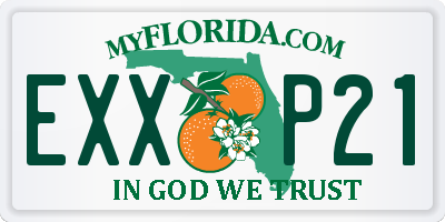 FL license plate EXXP21