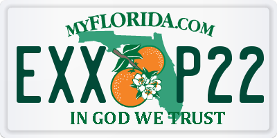 FL license plate EXXP22