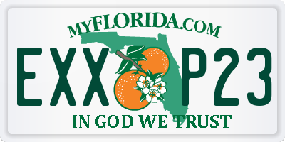 FL license plate EXXP23