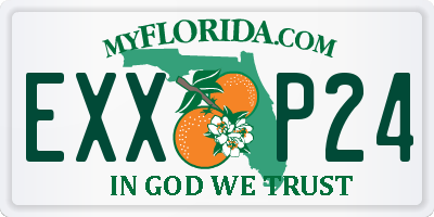 FL license plate EXXP24