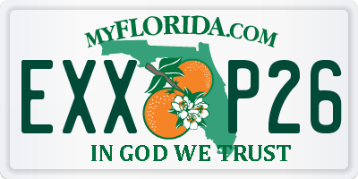 FL license plate EXXP26