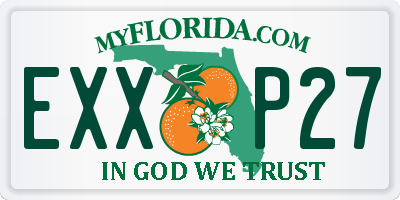 FL license plate EXXP27
