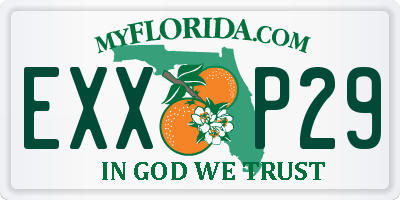 FL license plate EXXP29
