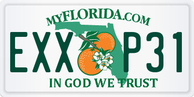 FL license plate EXXP31