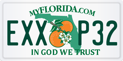 FL license plate EXXP32
