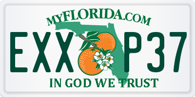 FL license plate EXXP37