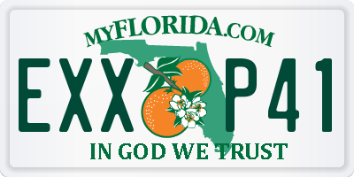 FL license plate EXXP41