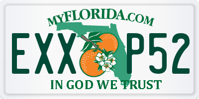FL license plate EXXP52