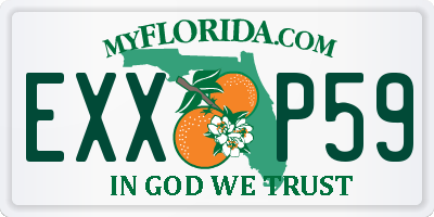 FL license plate EXXP59