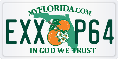 FL license plate EXXP64
