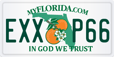 FL license plate EXXP66