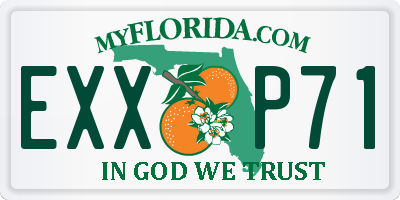FL license plate EXXP71