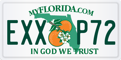 FL license plate EXXP72