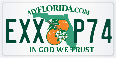FL license plate EXXP74