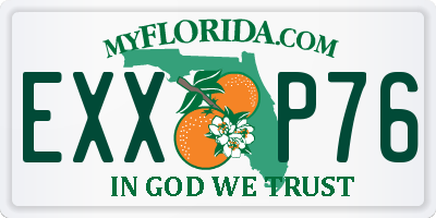FL license plate EXXP76