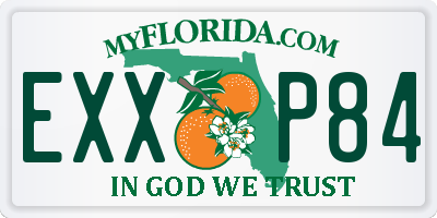 FL license plate EXXP84