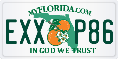 FL license plate EXXP86