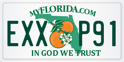 FL license plate EXXP91