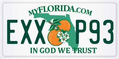 FL license plate EXXP93