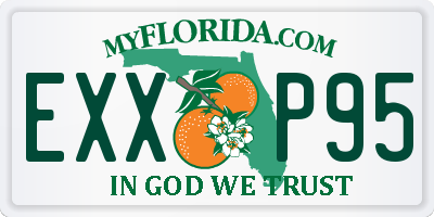FL license plate EXXP95