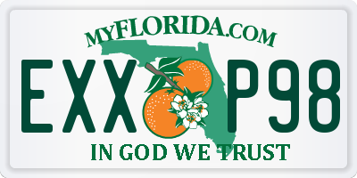 FL license plate EXXP98