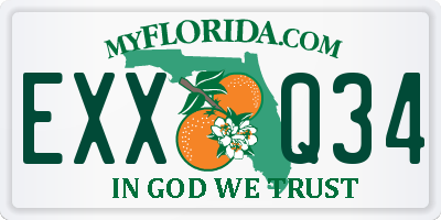 FL license plate EXXQ34